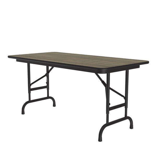 CFA Adjustable HPL Folding Tables 24x48 Colonial Hickory